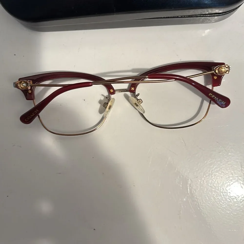 COACH HC5104B 9331 Burgundy Rose Gold Womens Cat Eye Eyeglasses 51-17-140